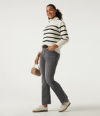 Mid Rise Bootcut Fleece Casual Cotton Jeans with Pockets — Iron Gate Denim — view 6