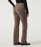 Mid Rise Bootcut Corduroy Casual Trousers with Pockets — Acorn — view 2
