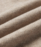 V Neck Long Sleeve Casual Sweater — Daywall Beige — view 7