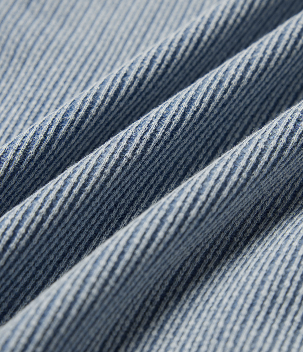 Boat Neck Batwing Long Sleeve Casual Sweatshirt — Rainlane Stripe — view 7
