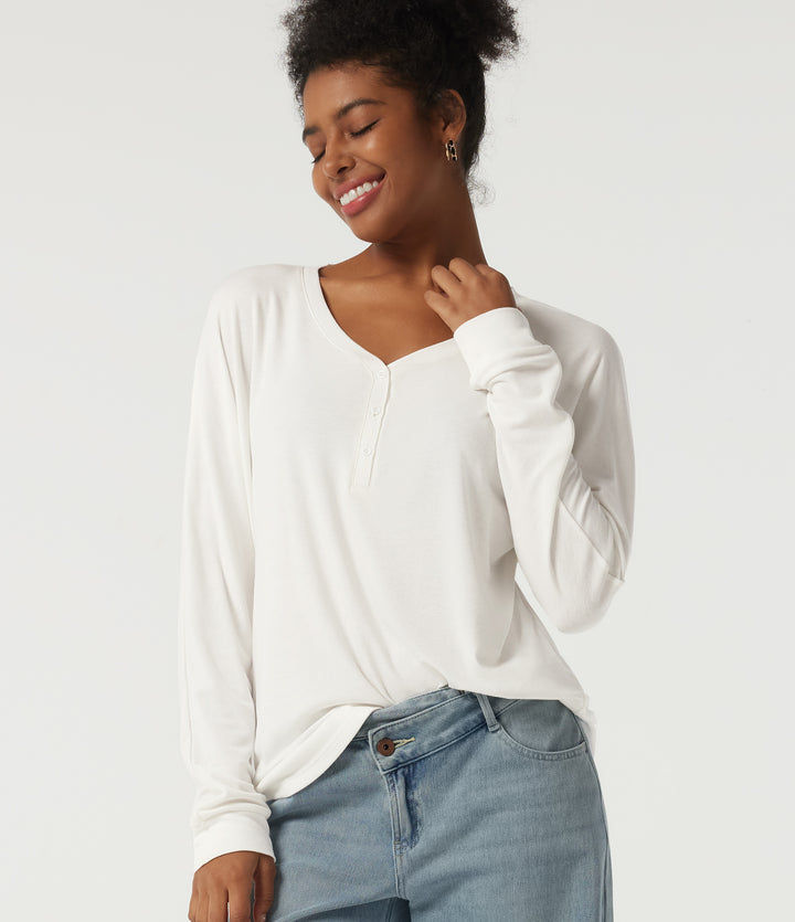 Sweetheart Neck Long Sleeve Casual Top — White — view 1