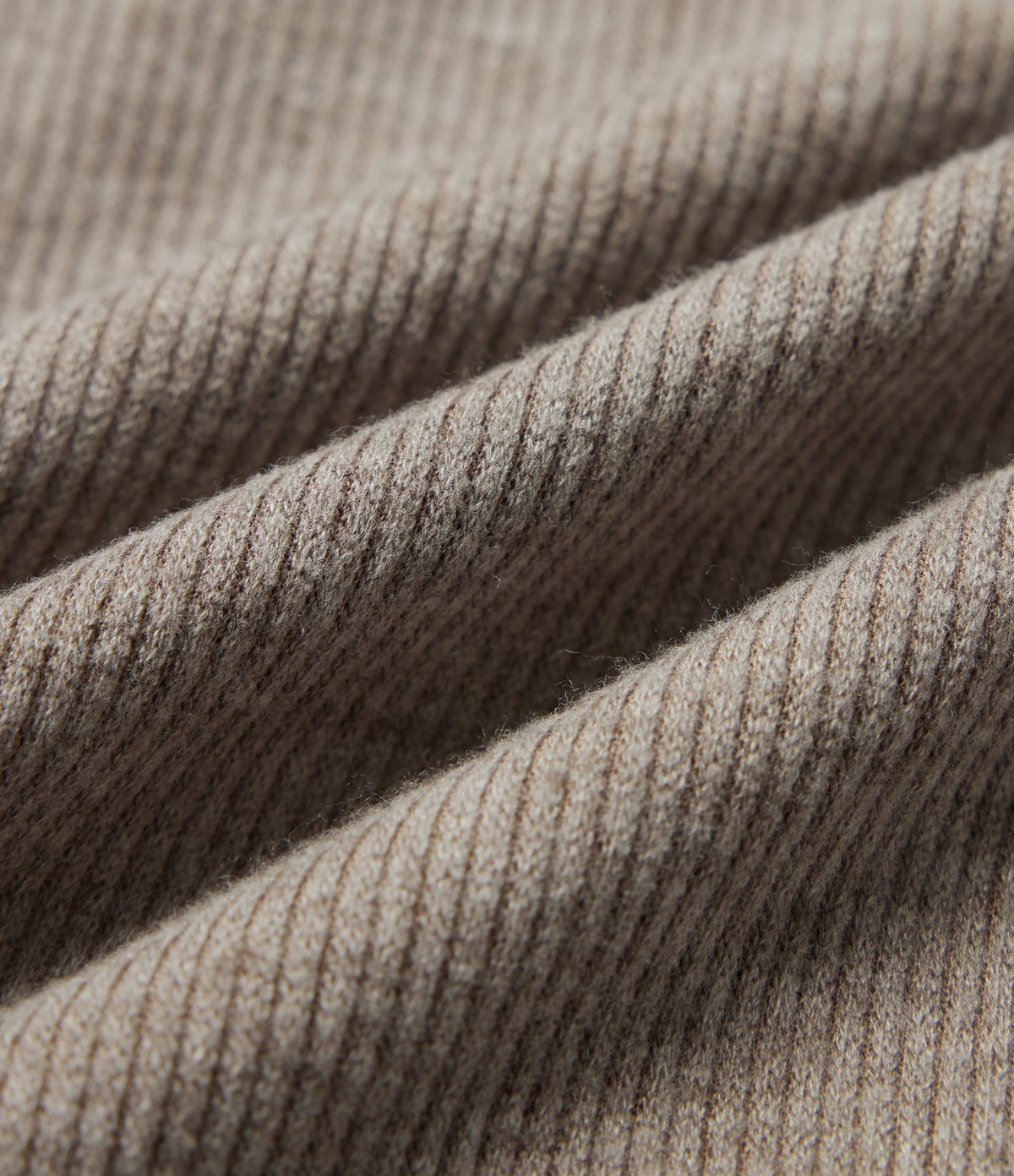 Ribbed High Waisted Crossover Wide Leg Casual Trousers with Pockets — Taupe Stripe — view 7