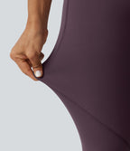 Speedwave High Waisted Tummy Control Skinny Reflective Dots Training & Running Leggings with Pockets — Dusky Evening purple — view 7