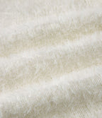 Off Shoulder Bishop Long Sleeve Casual Sweater — White — view 7