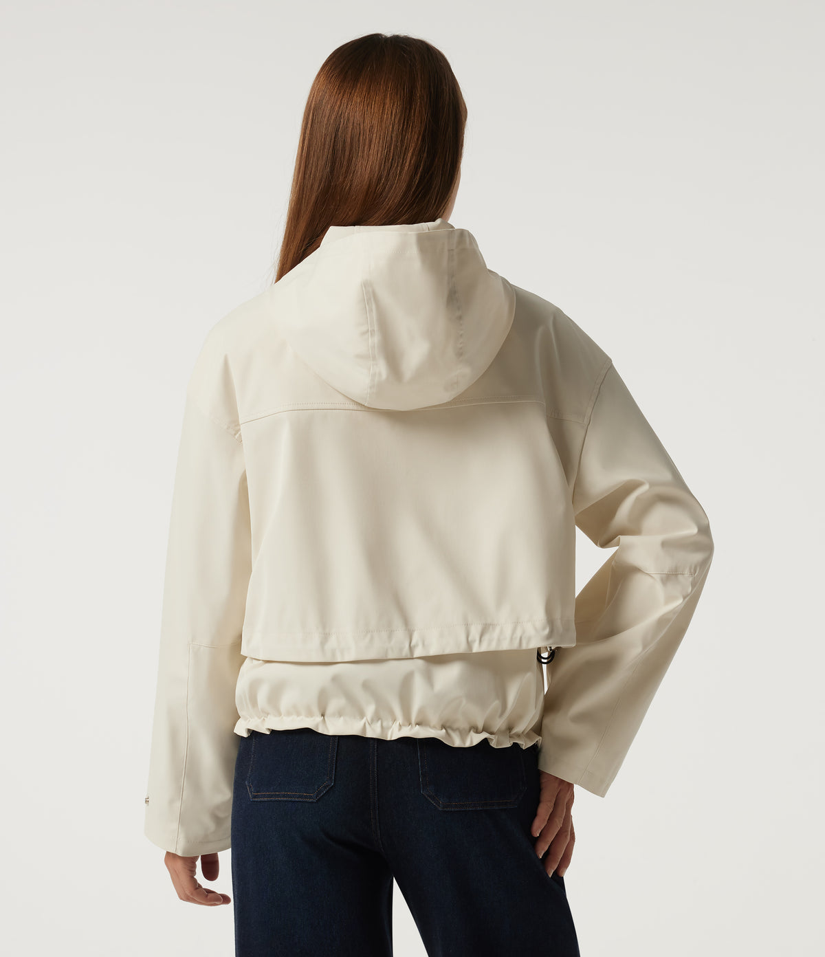 Hooded Long Sleeve Casual Jacket with Pockets — Pillowtalk - Light Beige — view 2