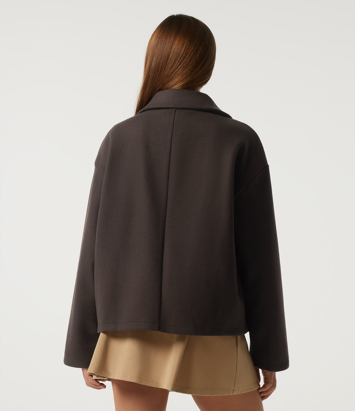 Collared Long Sleeve Casual Coat with Pockets — Mole' — view 2