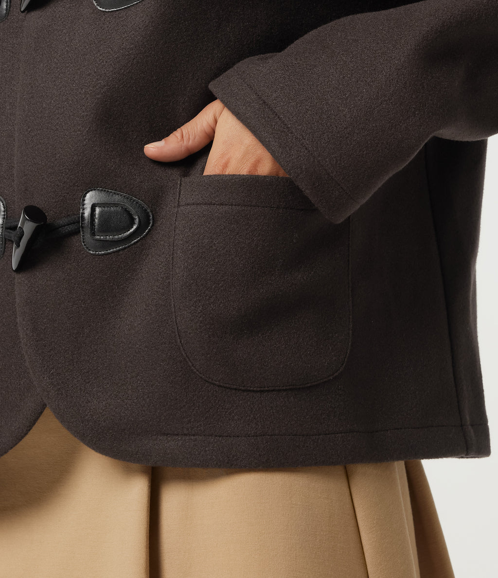 Collared Long Sleeve Casual Coat with Pockets — Mole' — view 6