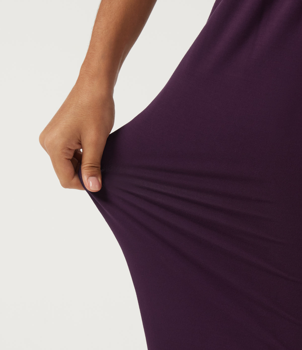 High Waisted Drawstring Straight Leg Casual Sweatpants with Pockets — Potent Purple — view 7