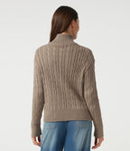 Mock Neck Long Sleeve Work Jumper — Stucco — view 2