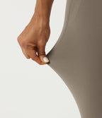 High Waisted Tummy Control Skinny Training Leggings with Pockets — Dawn Brown — view 8