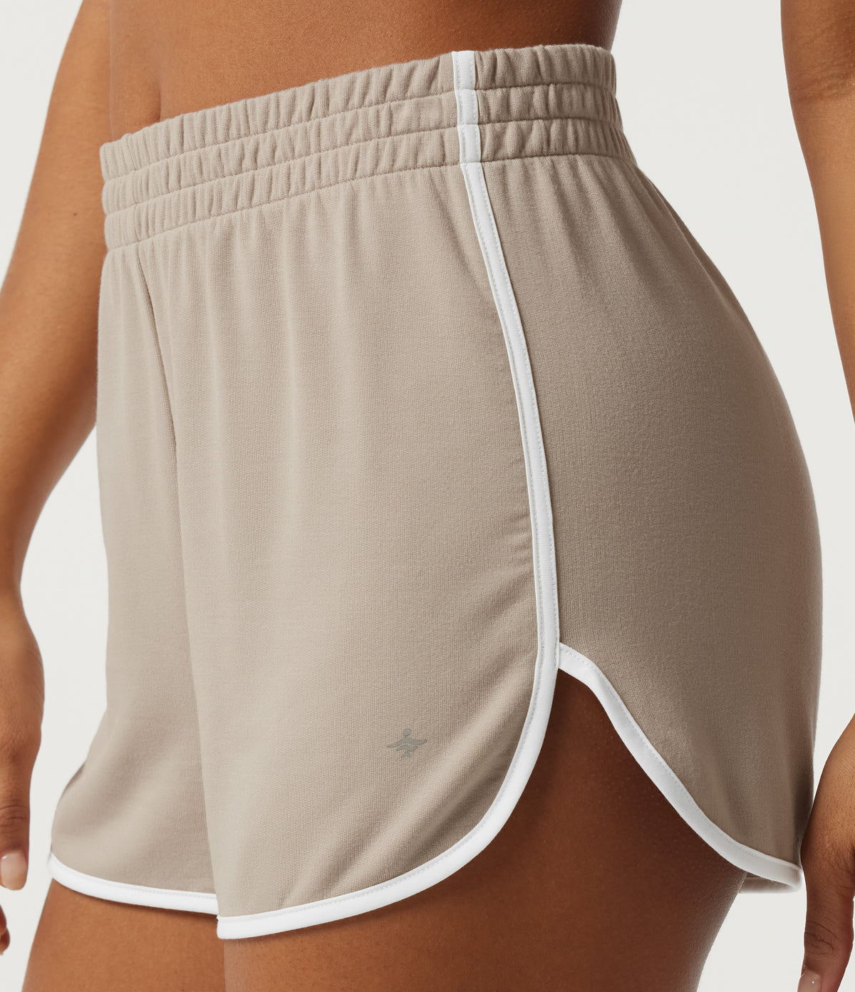 Low Rise Color Block Running Shorts 3" — Chateau Gray — view 4