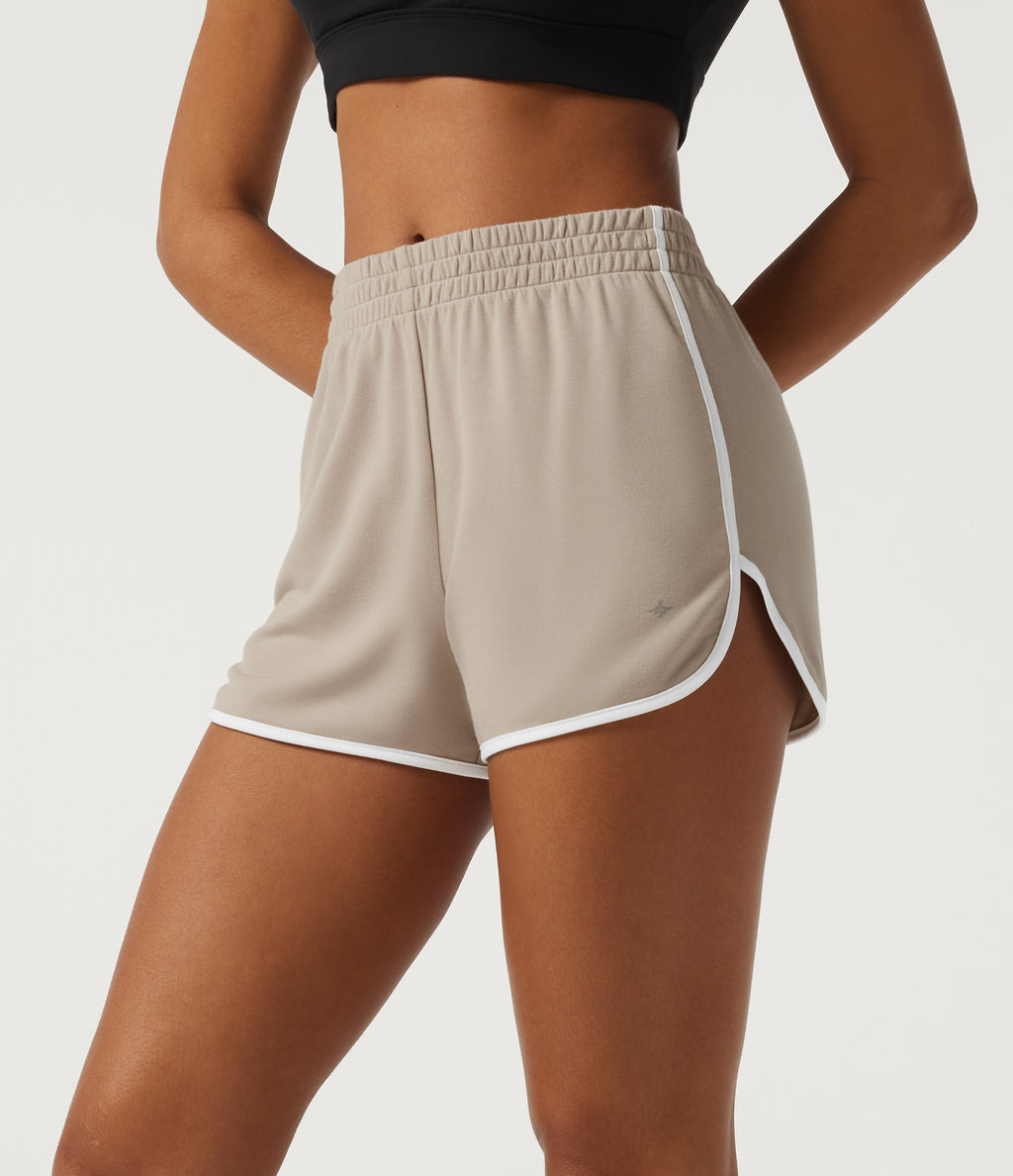 Low Rise Color Block Running Shorts 3" — Chateau Gray — view 3