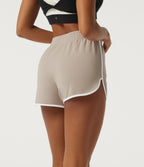 Low Rise Color Block Running Shorts 3" — Chateau Gray — view 2