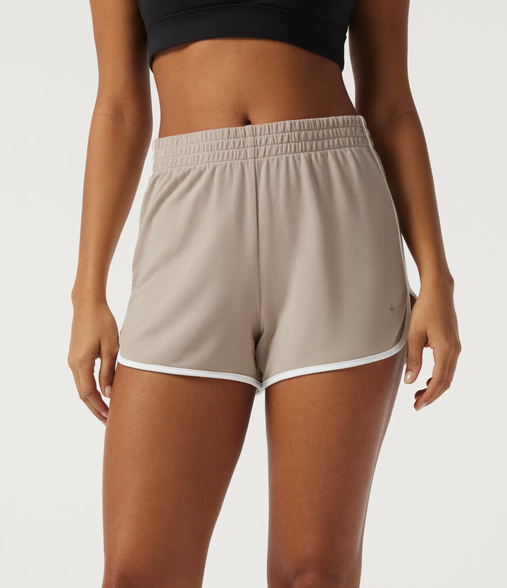 Low Rise Color Block Running Shorts 3" — Chateau Gray — view 1