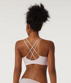 V Neck Adjustable Buckle Casual Bra — Pebble Mist — view 4