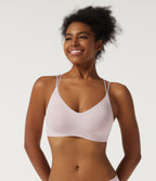 V Neck Adjustable Buckle Casual Bra — Pebble Mist — view 2