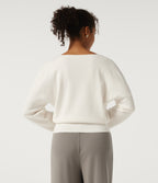 Boat Neck Long Sleeve Work Jumper — Jet Stream — view 2