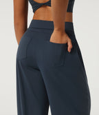 High Waisted Drawstring Running Joggers with Pockets — Carbon — view 5