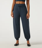 High Waisted Drawstring Running Joggers with Pockets — Carbon — view 3