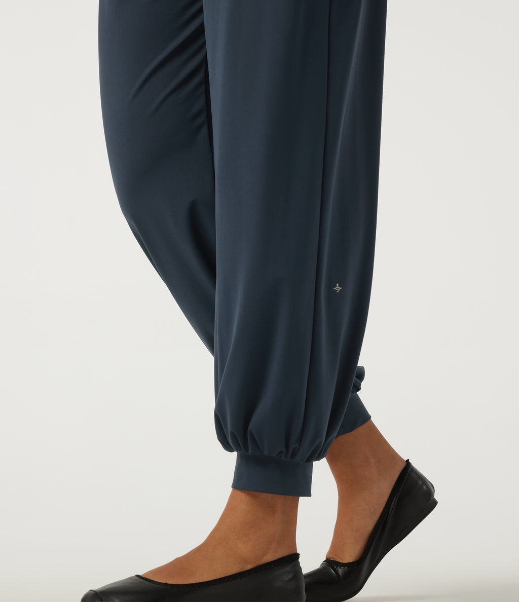 High Waisted Drawstring Running Joggers with Pockets — Carbon — view 6