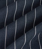 Low Rise Wide Leg Stripe Work Trousers with Pockets — Navy Pinstripe — view 7