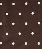 High Waisted Polka Dot Flare Work Trousers with Pockets — Cocoa Confetti — view 7