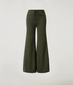 Mid Rise Drawstring Workout Trousers with Pockets — Forest Night — view 8
