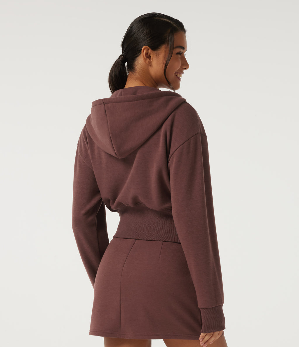 Hooded Long Sleeve Casual Sweatshirt — Fudgesickle — view 2