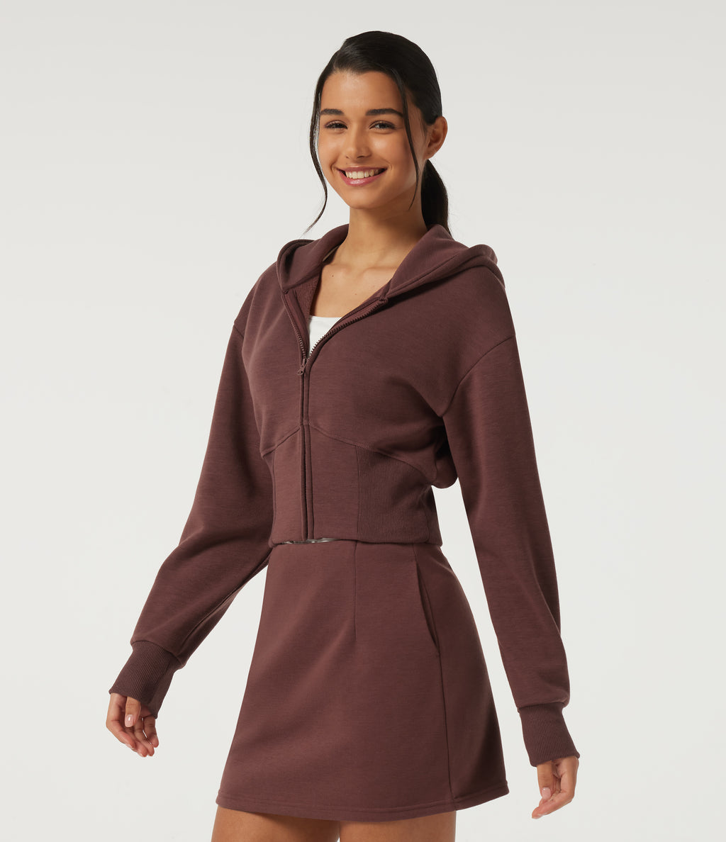 Hooded Long Sleeve Casual Sweatshirt — Fudgesickle — view 3