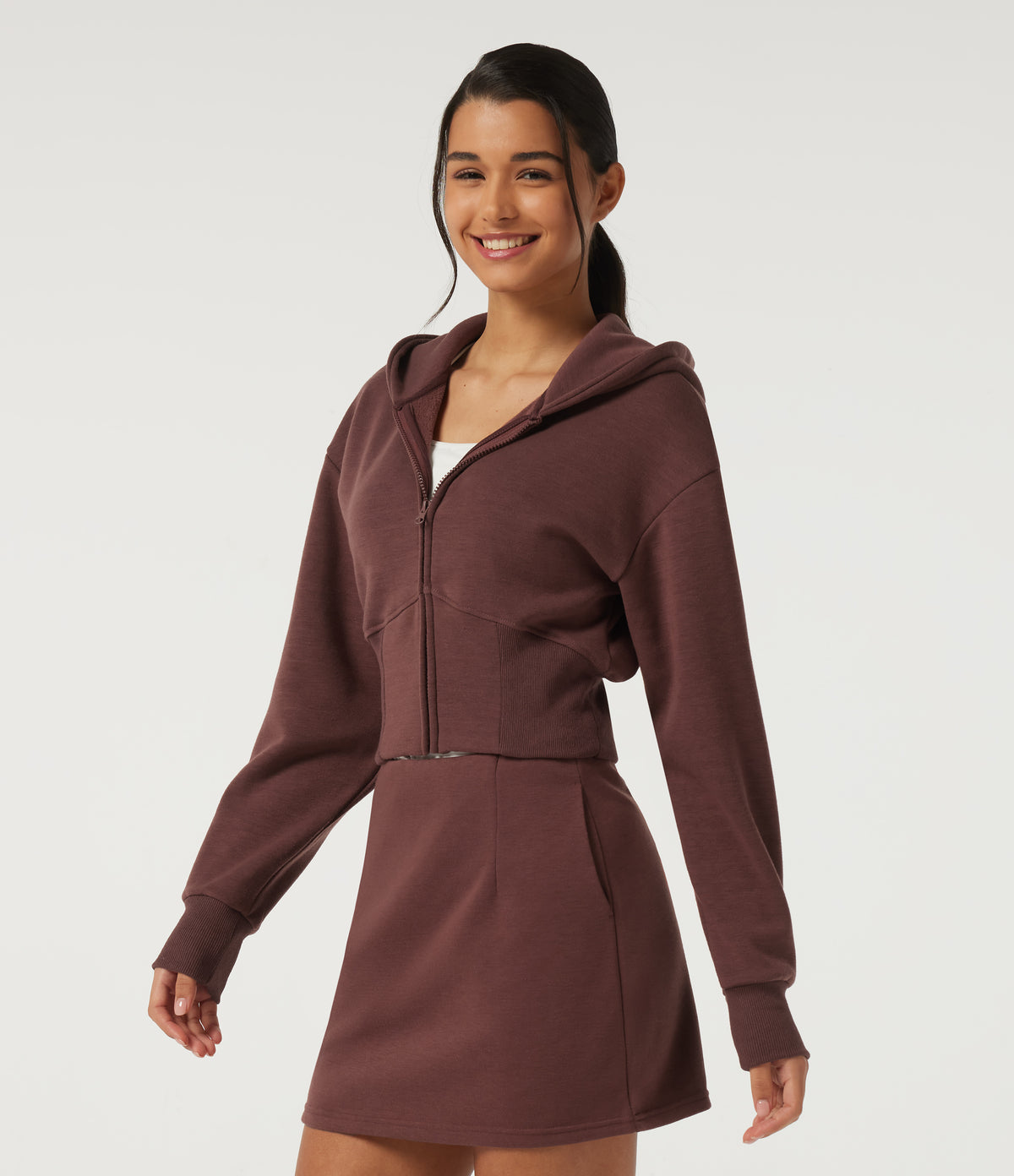 Hooded Long Sleeve Casual Sweatshirt — Fudgesickle — view 3