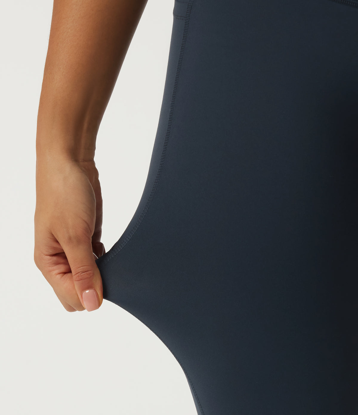 Low Rise Yoga Bootcut Leggings with Pockets — Carbon — view 5