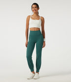 Speedwave Air High Waisted Tummy Control Quick Dry Running Joggers with Pockets — Viridian — view 8