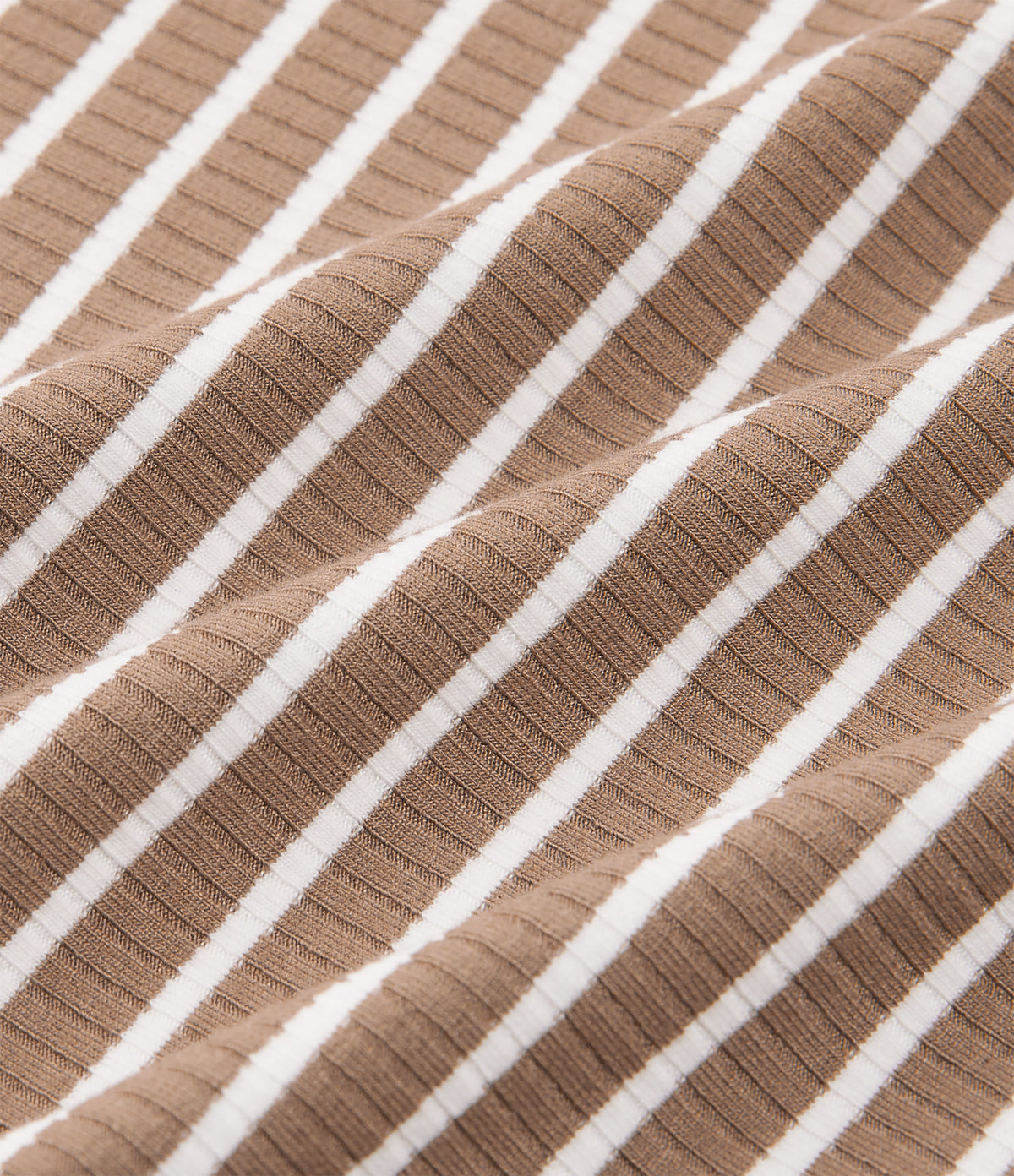 Mid Rise Drawstring Baggy Stripe Casual Trousers with Pockets — Wheat Dune Taupe — view 7