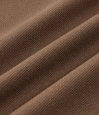 High Waisted Barrel Leg Waffle Work Trousers with Pockets — Partridge — view 7