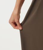 Mid Rise Baggy Work Trousers with Pockets — Chocolate Martini — view 6