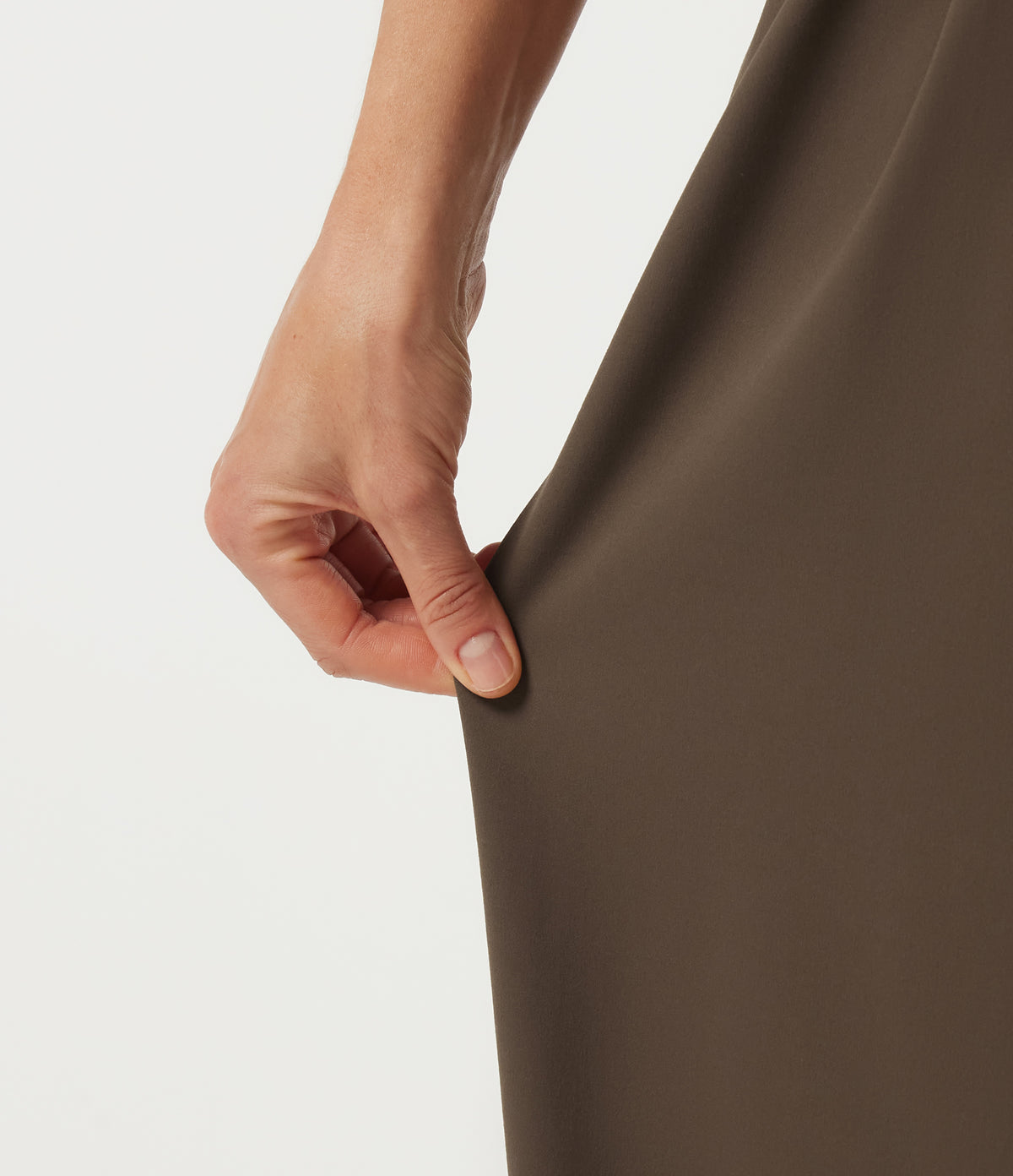 Mid Rise Baggy Work Trousers with Pockets — Chocolate Martini — view 6