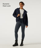 Extra Heat High Waisted Skinny Casual Leggings with Pockets — Carbon — view 5