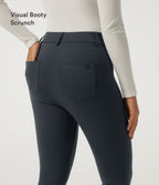 Extra Heat High Waisted Skinny Casual Leggings with Pockets — Carbon — view 6