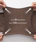 Low Rise Asymmetric Wide Leg Colorful Casual Jeans with Pockets — Malt Dune Brown — view 5