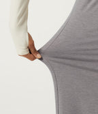Low Rise Wide Leg Darwstring Contrast Lace Casual Sweatpants with Pockets — Mottled Earth Gray — view 6