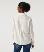Long Sleeve Work Shirt with Pocket — Cloud Dancer — view 2