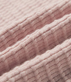 Round Neck Long Sleeve Waffle Workout Cardigan — Rose Dust — view 8