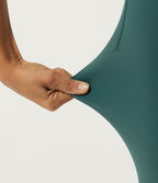 Speedwave Air High Waisted Skinny Contrast Mesh Running Leggings with Pockets — Viridian — view 8