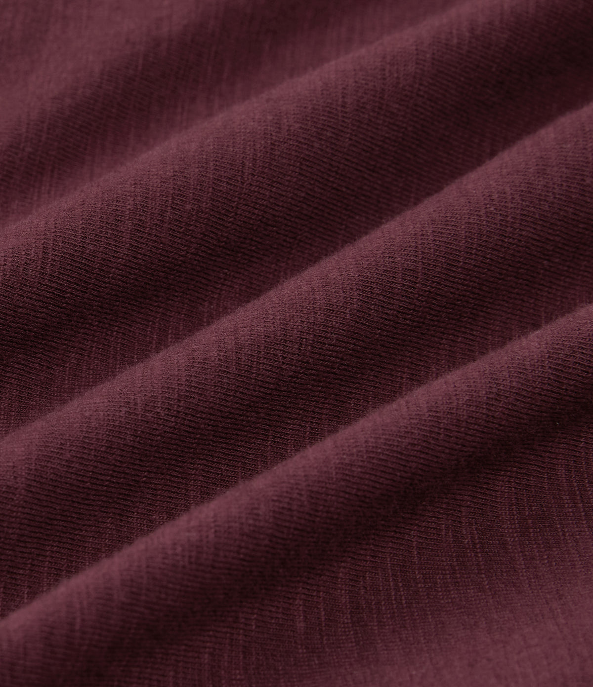 Round Neck Raglan Long Sleeve Cotton Casual T-Shirt — Burgundy — view 8