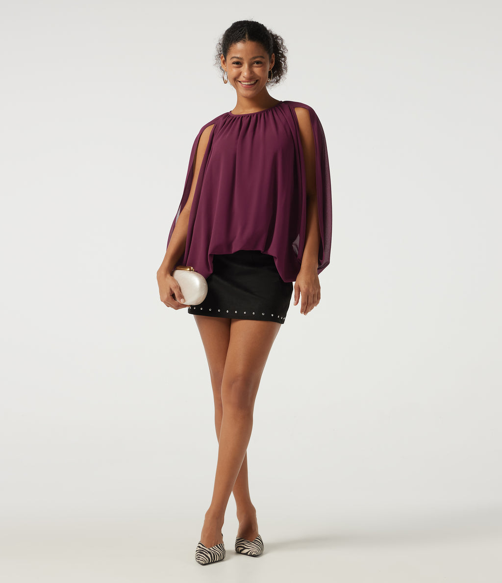 Round Neck Sleeveless Plaid Party Shirt — Maroon Banner — view 7