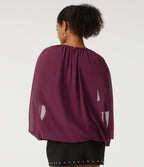 Round Neck Sleeveless Plaid Party Shirt — Maroon Banner — view 2