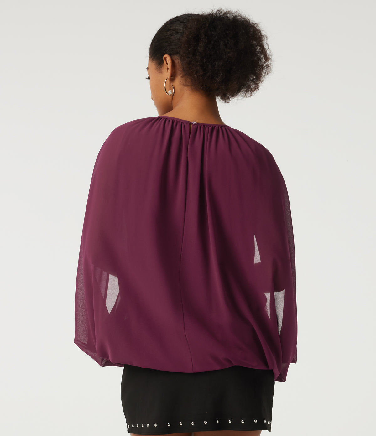 Round Neck Sleeveless Plaid Party Shirt — Maroon Banner — view 2