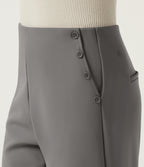 Mid Rise Barrel Leg Fleece Work Trousers with Pockets — Silent Storm — view 6