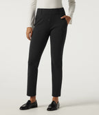 Mid Rise Skinny Casual Trousers with Pockets — Black — view 1