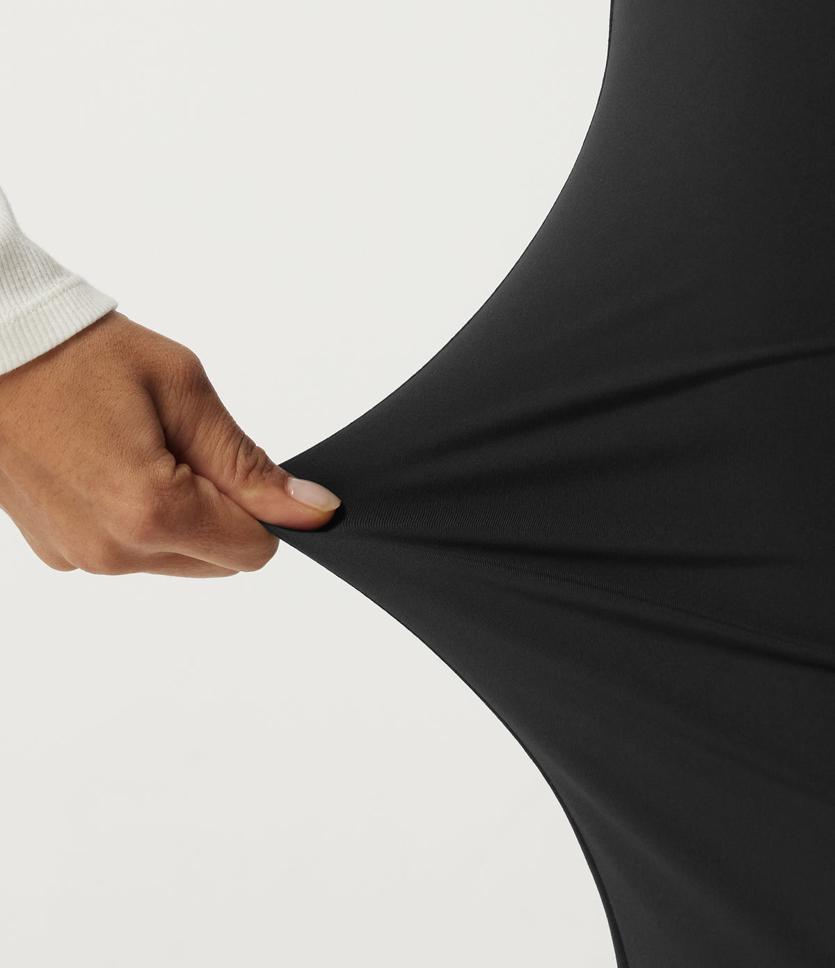 Mid Rise Skinny Casual Trousers with Pockets — Black — view 6